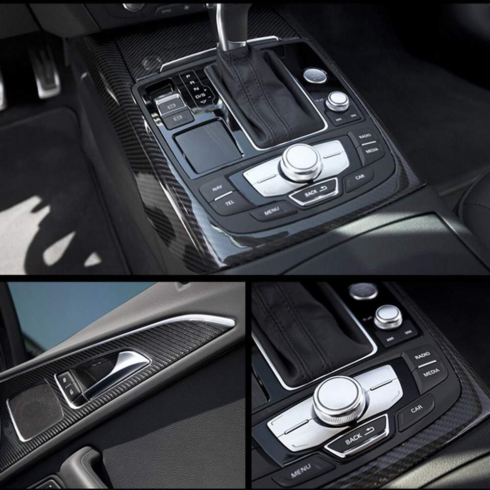 IlMondoMall 3D Samolepka z uhlíkových vláken s vysokým leskem x (200 35cm, Černá)