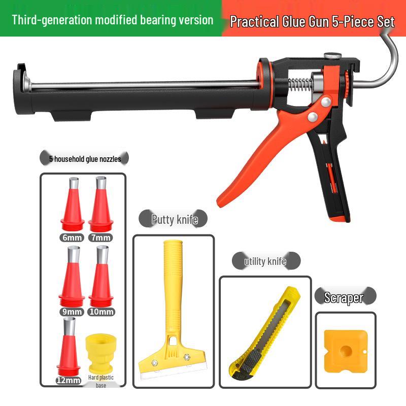 Automatic Glass Sealant Gun with Labor-Saving Pressing & Glue Cutting Features