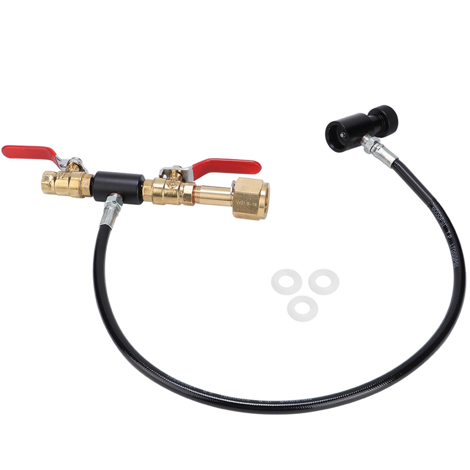 

CO2 Cylinder Refill Adapter with 36in Hose for Soda Filling EU W21.814 Thread
