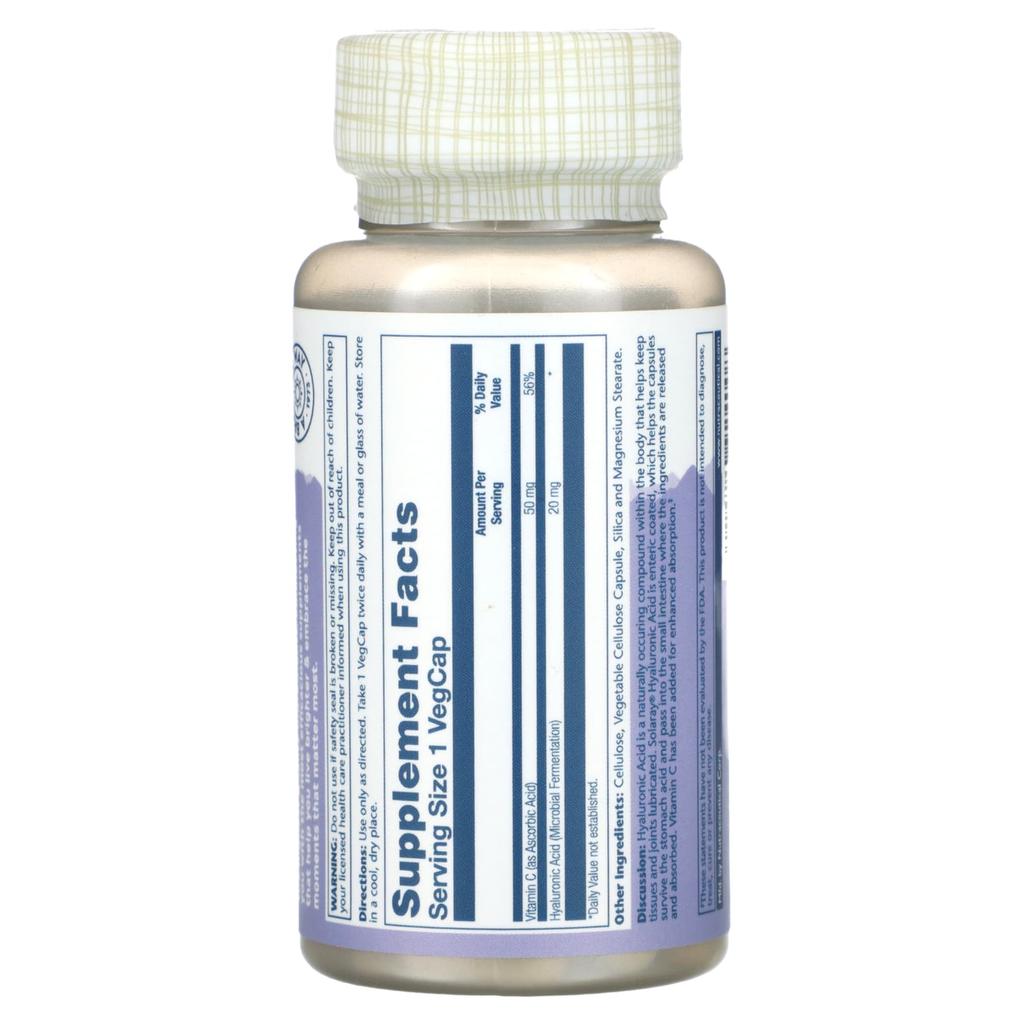 Enteric Coated Hyaluronic Acid, 20Mg, 30 Veggie Capsules