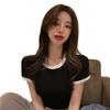 2025 Sommer Damen Slim Einfarbig Kurzarm Koreanisches T-Shirt