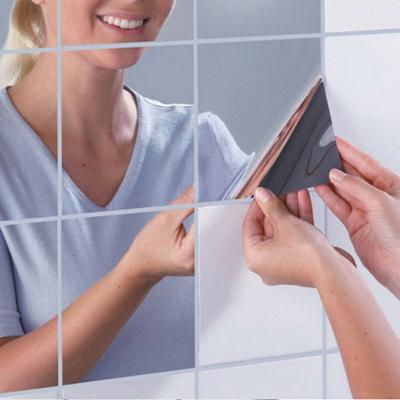 9Pcs Self-Adhesive Waterproof   Sticker Home  Mirror  Surface Bathroom Decal