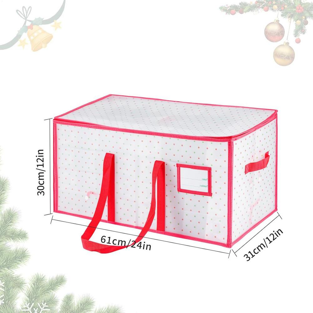 Christmas Ornament Storage 8-Tier 128 Compartments Seasonal Decoration Bin Christmas Balls Dividers Holder for Festival Holiday