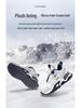 Boys' Winter Sports Shoes: Non-slip Leather, Velvet-Lined, Cotton-Enhanced, Rotary Knob Fastenings for Kids