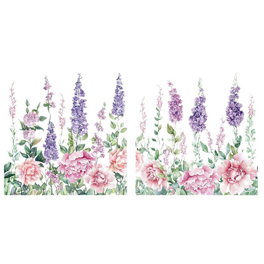 

Self-Adhesive Lavender Wall Decals Double-Sided PVC 30x30cm for Home Office Bedroom Decor Smooth Surfaces No Damage China Mainland