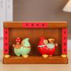 Chinese Style Goat Shrine Ornament Rotating Lucky Sheep Decor Zodiac Goat Figurine  Workstations