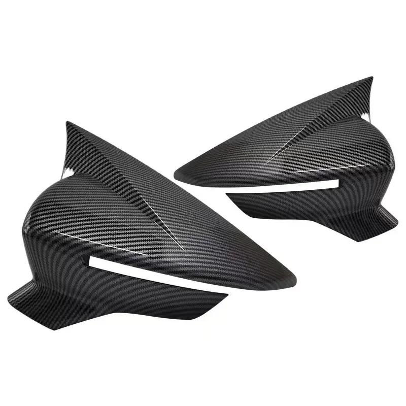 For SEAT LEON MK3 5F 2013- IBIZA MK5 2017- Car Rearview Side Mirror Cover Wing Cap Exterior Door Trim Adhesive Sticker