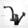 Black Bathroom Washbasin Faucet Pull Out Kitchen Sink Faucet With Spray Gun Hot Cold Wate Mixer Tap Deck Mounted Accessories