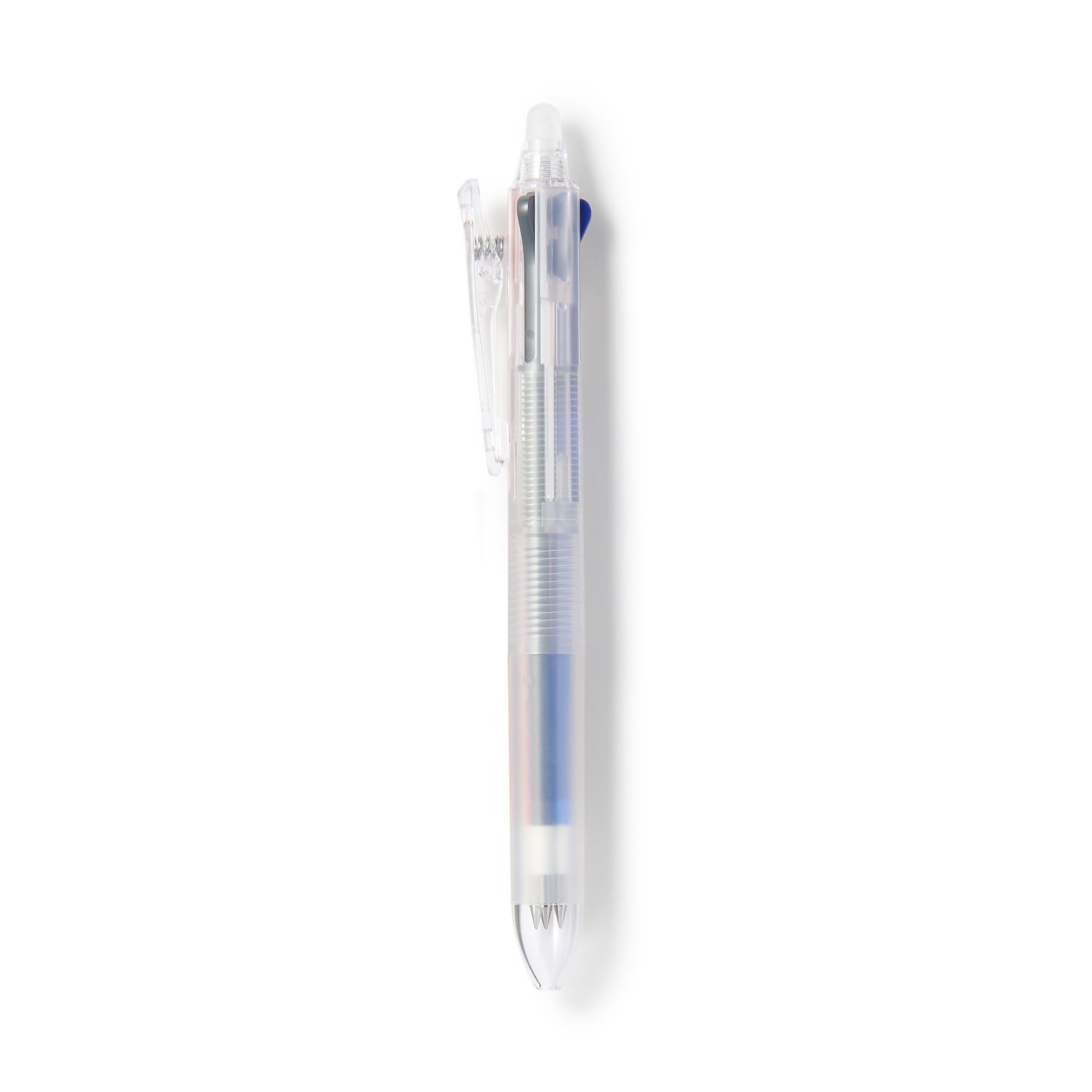 MUJI Стираемая шариковая ручка 83767839 Трехцветная, Выдвижная, Полупрозрачная, 0,38 мм, Черный/Красный/Синий,