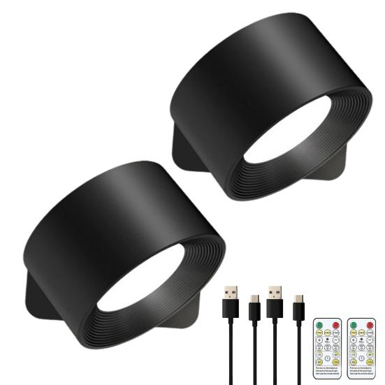 Wireless Wall Lamp with Remote Control Dimmable Easy Installation USB Rechargeable Wall Mounted Sconces LED Wall Light