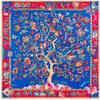 Square Scarf  Luxury Brand Twill Silk Scarf For Women Headband Female Charm Life Tree Print Large Square Scarves Silk Shawls