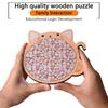 Cartoon Cat Shaped Wooden Puzzle Toy Cute Fun Cat Pieces Puzzle Kid Adult Educational Toys Christmas Gifts