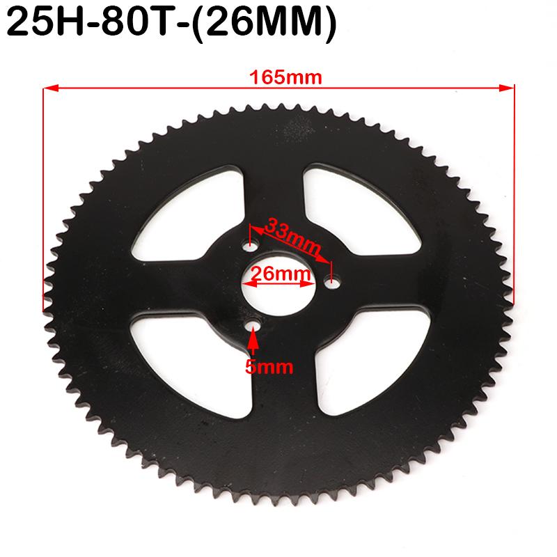 62 64 66 68 70 72 74 76 78T 80T Tooth 25H 26MM Rear Sprocket Mini Moto ATV Quad Dirt Pit Pocket Bike Chopper 47CC 49CC Parts