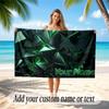 Abstract Geometric Theme Soft Beach Towel Personalized Custom Name Text Towel Portable for Beach Pool Travel
