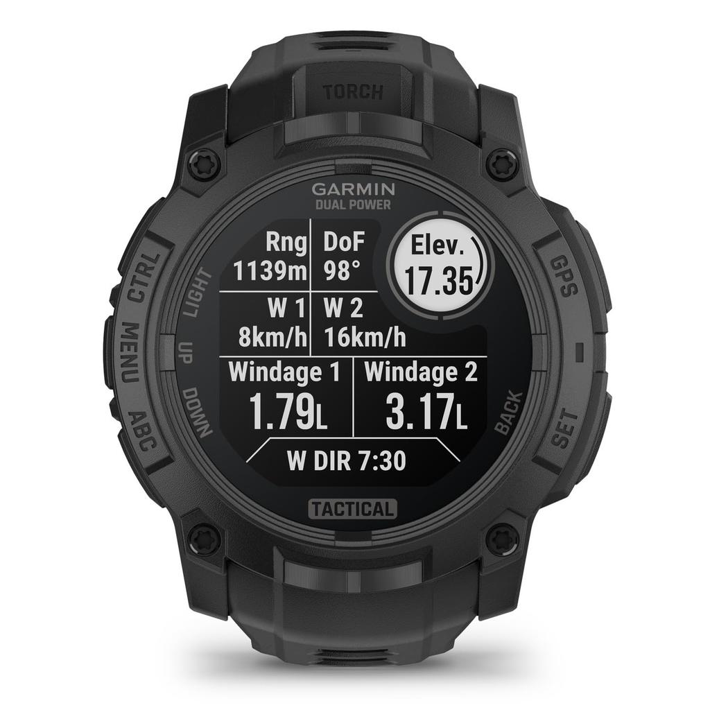 Garmin Instinct 3 Tactical Dual Power Watch 50mm Black 010-02935-80