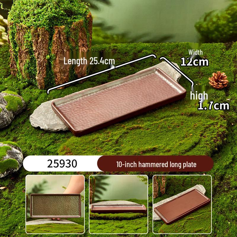 Melamine Plate for Gourmet Hot Pot, Barbecue & Shrimp: Mountain & Field Design