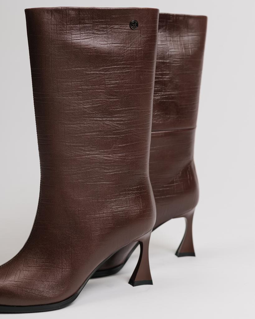 Полусапоги на шпильке Berkonty 3850100 36 коричневые кожа