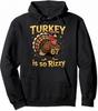 Funny Turkey Is So Rizzy Thanksgiving Meme 67 Design Unisex Hooded Sweatshirt