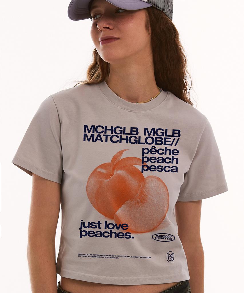 MATCHGLOBE Peach Crop Top (Beige)