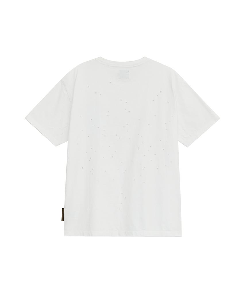 Depeugameoncheu Icy Logo Damaged T-Shirts [White]