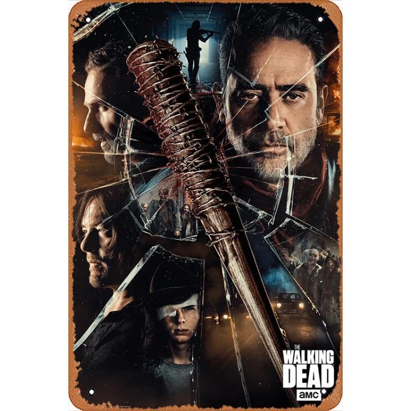 Metal Tin Poster The Walking Dead Movie Metal Sign Plaque Poster for Bar Club Wall Decor Retro Home Vintage Wall Plate Pendant