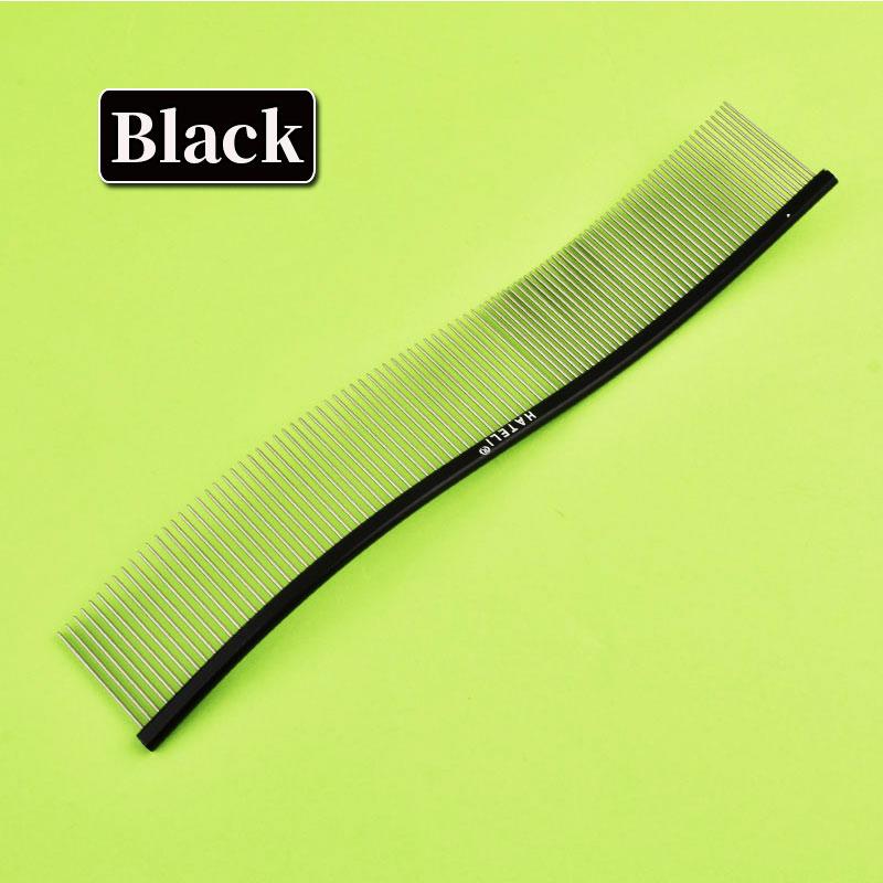 22cm S-shaped Pet Rainbow Comb Cat Grooming Comb Stainless Steel Dog Comb Dense Teeth Cleaning Brush Hair Removal Pet Supplies 22cm