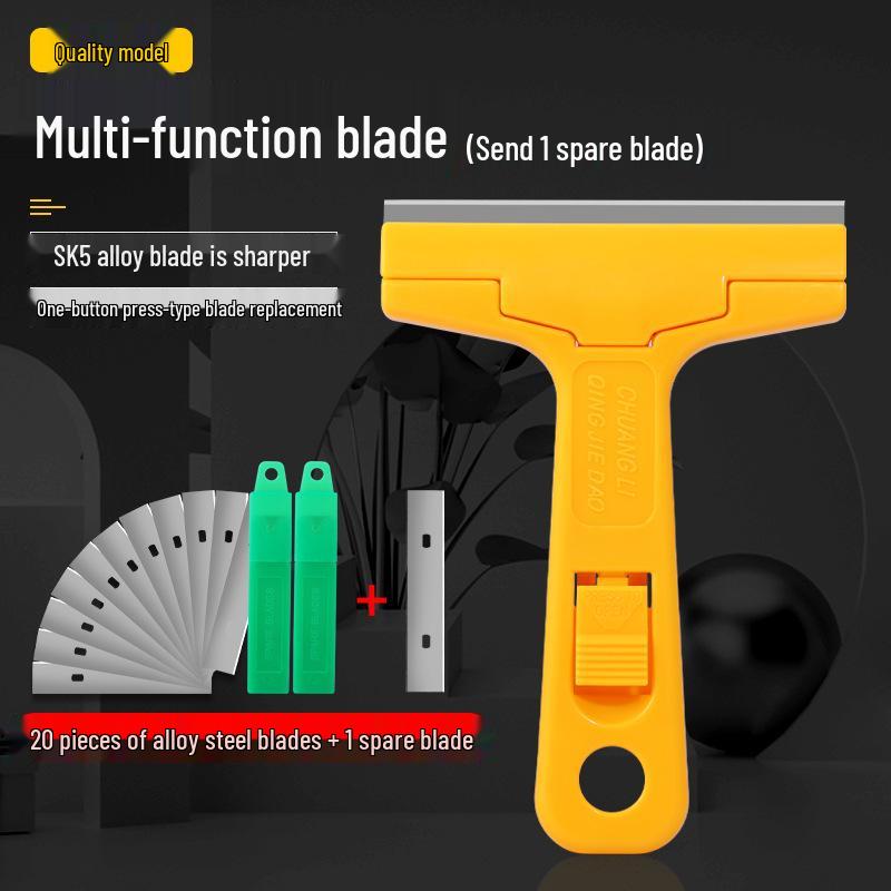 Multi-Purpose Cleaning & Scraping Tool for Adhesive Removal and Caulk, Wall, and Floor Cleaning.