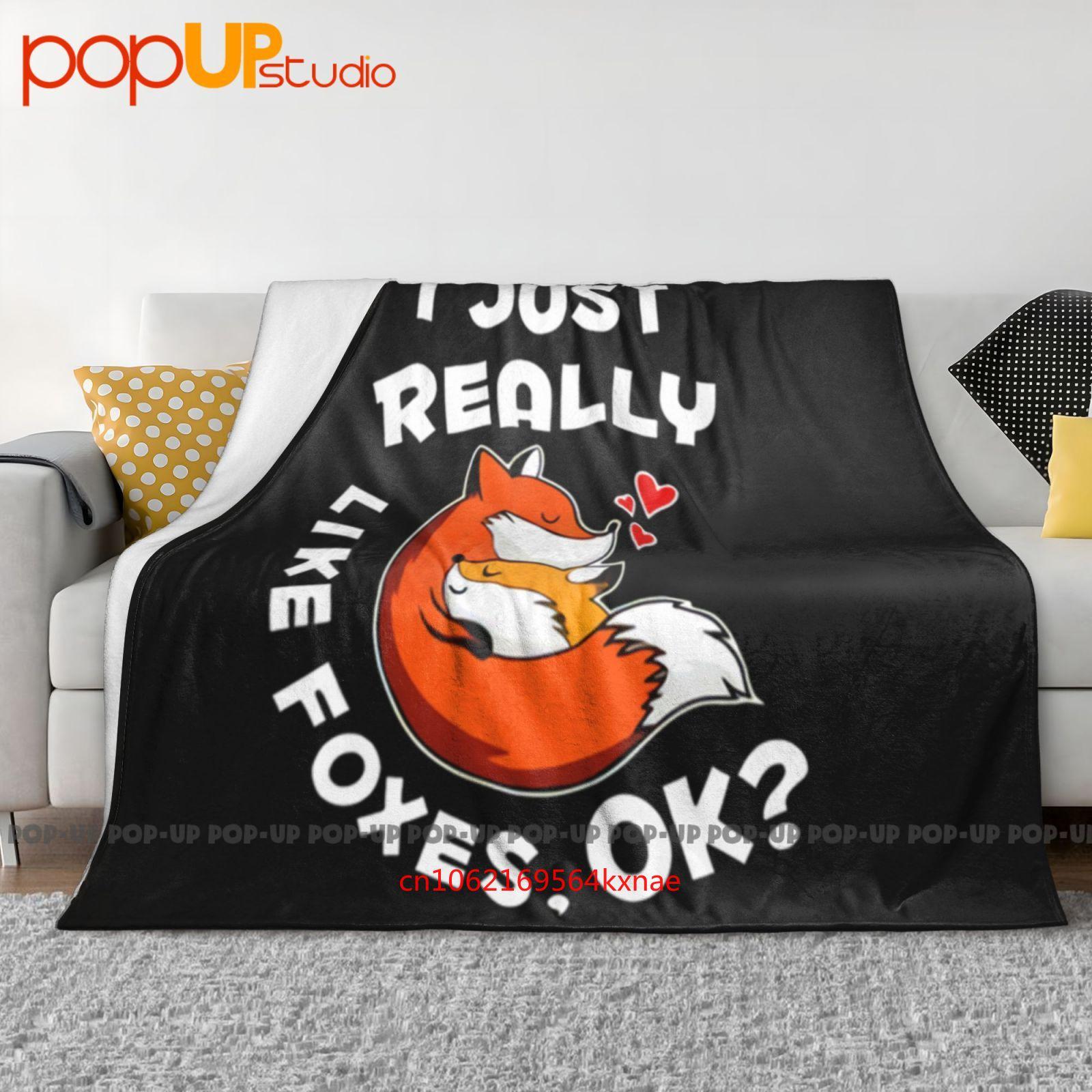 I Just Really Like Foxes Ok Funny Fox For Ultra-Soft Blanket Quilt Winter Sofa Cover Bed Covers 30x40in