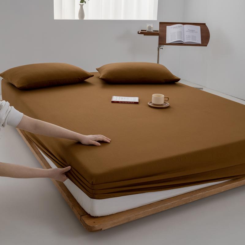 

Простыня на резинке из 100% хлопка с резинкой, регулируемый нескользящий чехол для матраса для односпальной двуспальной кровати размера «king-size» размером 140/160/180/200 см 160x200x30cm