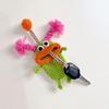 Pull Out Car Keys Cases Bag Funny Cartoon Keychains Pouch Hand Knitting Keys Wallets Organizers for Women and Men