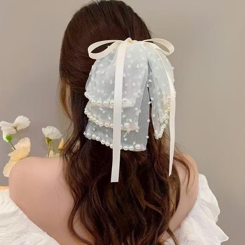 Starry Sky Rhinestone Bow Hair Claw Clip for Women