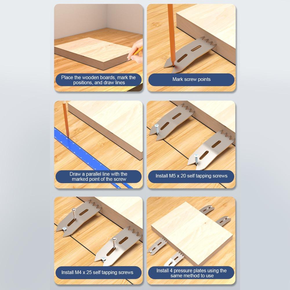 4 Pcs Set for Slab Flattening Mill Slab Clamping Dogs  For Woodworking and Carpentry