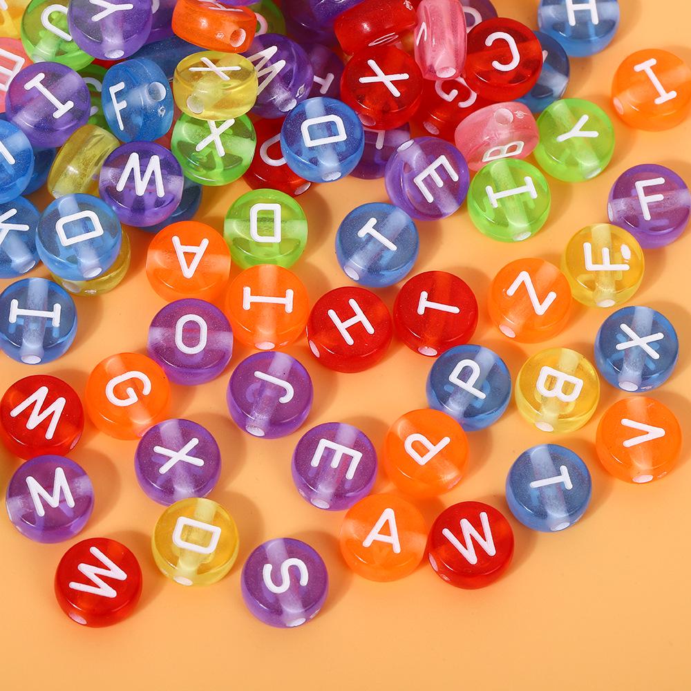 Acrylic Letter Beads for Kids' Jewelry Making – Educational DIY Beading Accessories