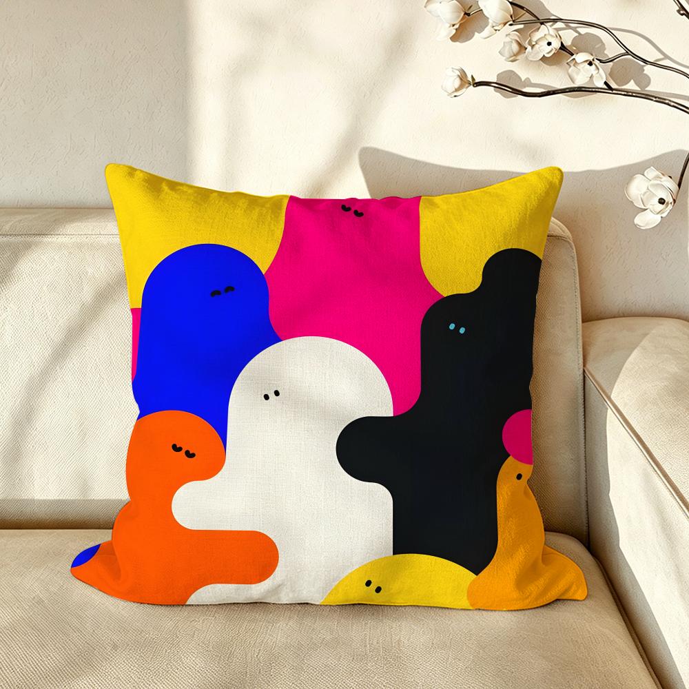 Art HHeadspace Cushion Cover Pillow Case Antidustmite Pillowcase Silky Short Plush Sofa Cushion Cover hot