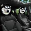 Universal Fit Auto Headrest Covers Scary Ghost Face Car Covers Funny Expression Seat Decor Protectors for SUV Truck Elastic Vehicle Interior