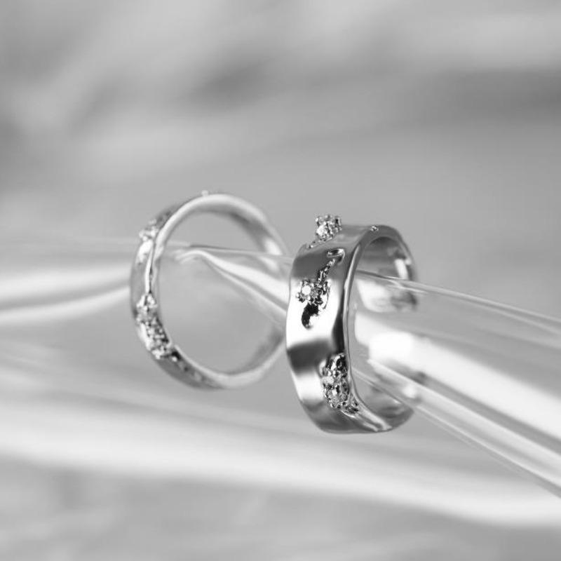 Shining Zircon Irregular Star Ring Fashion Exquisite Women Men Y2K Opening Adjustable Couple Rings Hiphop Girls Party Jewelry Gifts