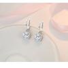 Fine Jewelry 925 Sterling Silver Earrings Inlaid With Zircon Crystal Flower Earrings Charm Jewelry For Women Gift Engagement