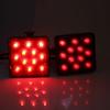 Square Red LED Tail Surface Mount Grommets Plugs Waterproof  Stop Brake Turn Trailer Lights for RV Truck