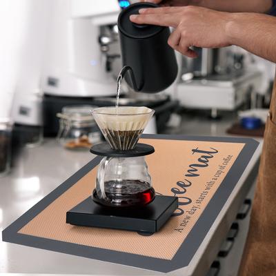 Silicone Coffee Maker Mat for Countertops, Waterproof Oilproof Coffee Bar Accessories-Table Mat Under Appliance, Coffee Mat