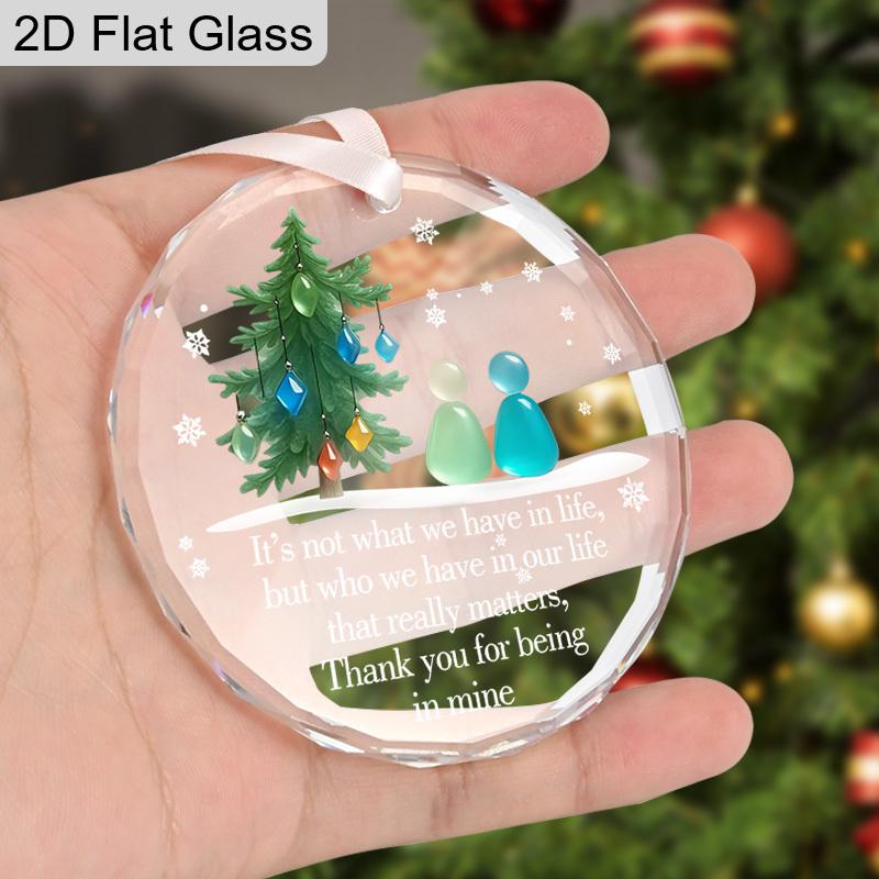 Best Friend Ornaments for Women - Friendship Gifts for Friend Female, BFFs, Besties, Soul Sisters,Christmas Tree Decoration, Friendship Glass Ornament