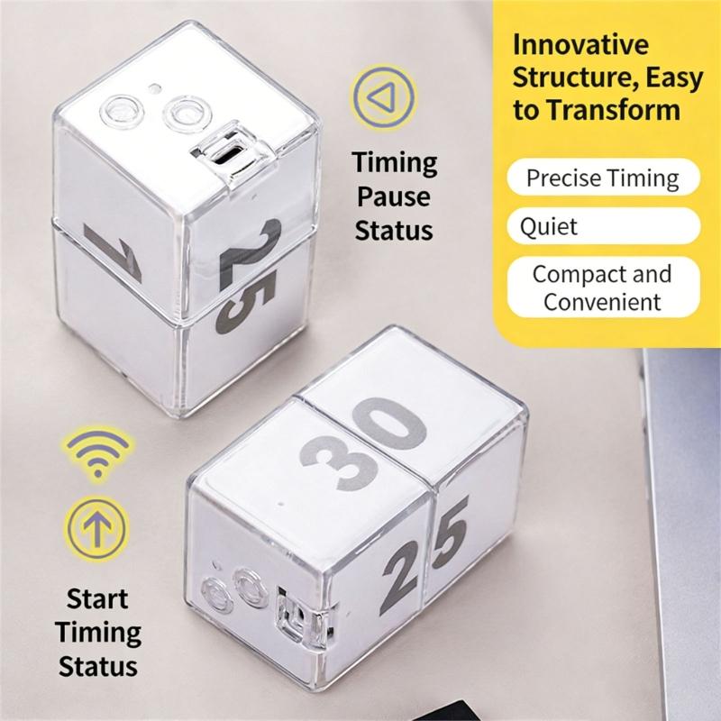 Gravities Activated Electronic Timer Cubes Automatic Detection Accurate Timing Large Digital Display with 10 Presets Time