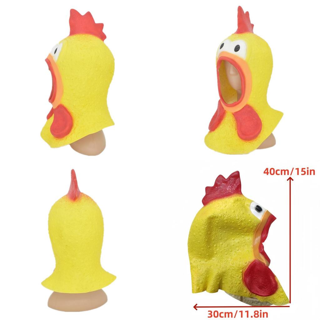 Funny Latex Chicken Mask For Halloween Cosplay And Party Costume
