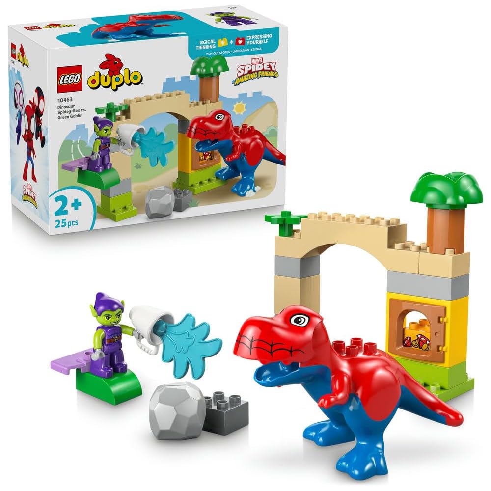 LEGO Duplo Spidey and Green Goblin Building Block Toy for Kids Ages 1.5 to 4 Educational Playset 10463