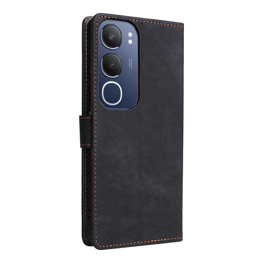 Für vivo Y19s 4G/Y29 5G Brieftasche Hülle RFID-Blockierung PU-Leder Abdeckung Ständer Ansicht