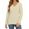 Women's Casual Fashion Long Sleeve Button-Down Pullover Top