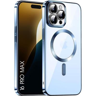 Etui ochronne - na iPhone'a - 16 Pro Max - Silikonowe - Wstrząsoodporne - Pierścień Magnetyczny