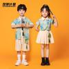 Children, Performance Clothes, Kindergarten Dance Costumes, Landscape Painting, Short-Sleeved Girls' Pleated Skirts