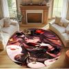 Genshin Impact Print Round Rug, Washable Floor Carpet, For Entryway Dorm Laundry Room Office Study, Home Decor Birthday Christmas Gift