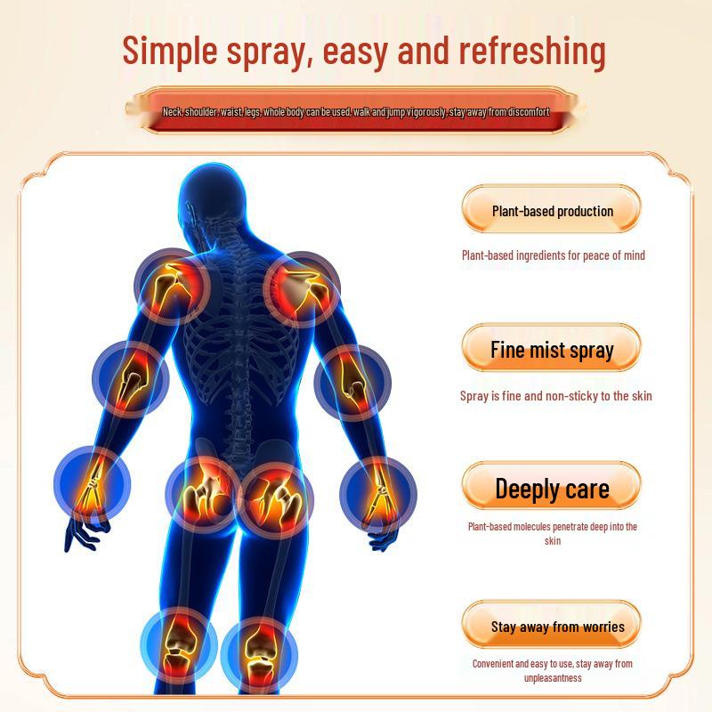 Yunnan Herbal Joint Health Spray with Safflower & Drynaria - Moxibustion for Spine & Knee Relief
