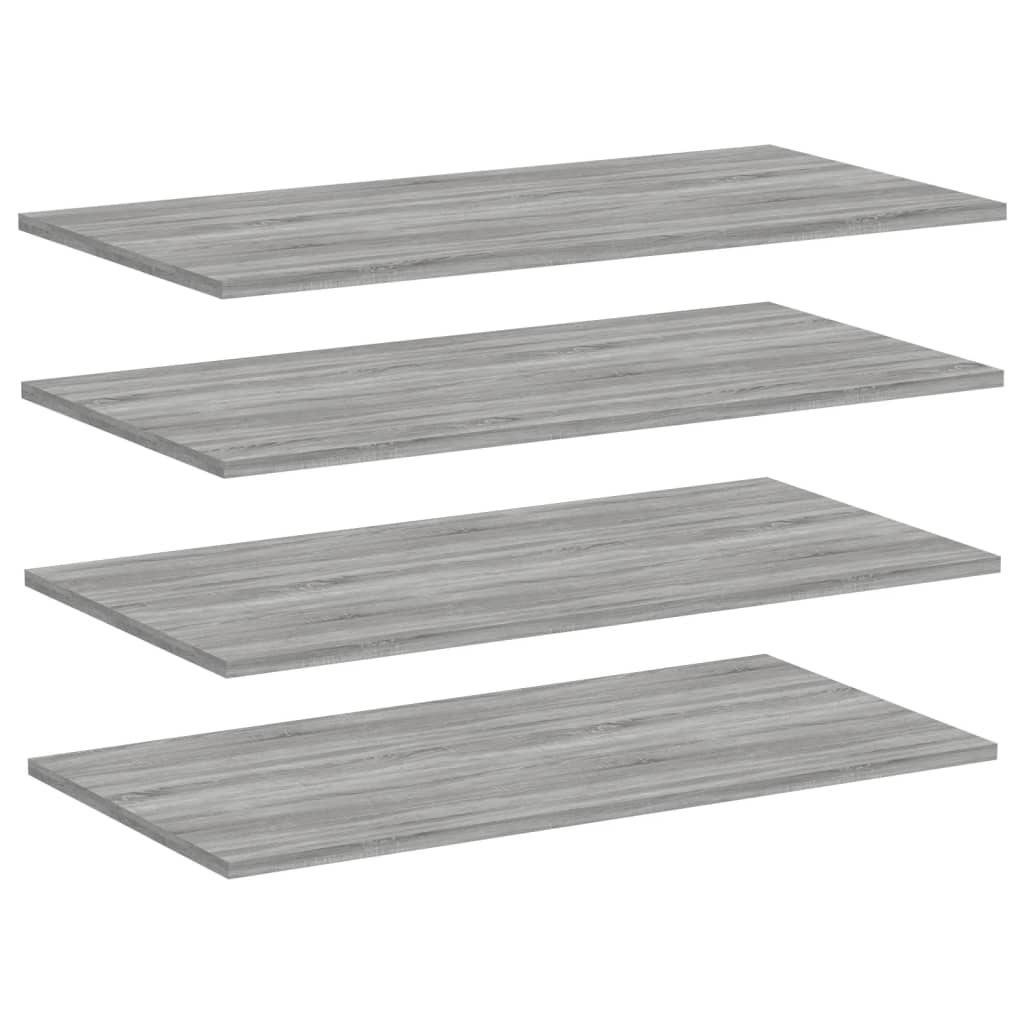 Wall Shelves 4 pcs Grey Sonoma 80 x 40 x 1.5 cm Particleboard